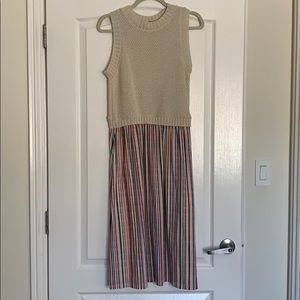 Zara knitted sweater tank midi dress